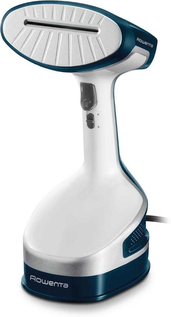 Rowenta Handheld Steamer for Clothes, X-Cel, 1600 Watts, 40-Second Fast Heat-Up, Powerful Continuous or On Demand Steam, 1600 Watts, Portable Clothes Steamer, Travel Must Have, Navy Blue, DR8120 (White)