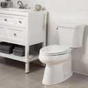 BEMIS 600E4 000 Ashland Toilet Seat with Slow Close, Never Loosens and Provide the Perfect Fit, ROUND, Enameled Wood, White