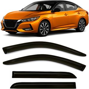 2020-2025 Tape-On Rain Guards for Nissan Sentra Side Window Visor Deflectors Extra Thick Vent Shades S SV SR 2021 2022 2023 2024