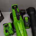Greenworks 40V (730 CFM / 190 MPH) Cordless Leaf Blower with High Power Brushless Motor, Lightweight Backyard Cleaner for Fast Debris Removal, Includes 5.0Ah Battery & 5A Rapid Charger