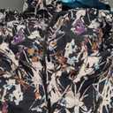 GSOU SNOW Womens Ski Jackets and Pants Snowboarding Snowsuit Coat Hooded Waterproof Windproof Insulated,Purple Flower Black,XL