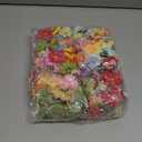 210 Pcs Mini Silk Flower Heads Small Fake Rose Daisy Faux Flowers Bulk for Crafts Artificial 3D Loose Fabric Flowers Heads Sunflower Bulk for Wedding Hair Cap Dresses Decorations (Bright Colors Mixed)