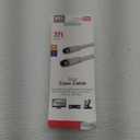 UltraPro RG6 Coaxial Cable 3ft. White, F-Type Connectors, Double Shielded Coax, Input Output, Ideal for TV Antenna, Satellite, DVR VCR, Cable Box, Home Theater, 52166