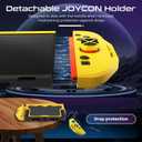 Toladoshop Dockable for Switch 2 Grip Case (2025) Accessories, Armor Slim Military-Grade Protection for Detachable 3PCS Design Joncon Holder with Screen Protectors and Joystick caps, Yellow