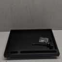 Bedside Shelf with Phone Holder for Bed, Bamboo Bed Shelf Organizer for Top Bunk, Clip on Nightstand for College Dorm Loft Bed, Bedside Tray for Kids, Built Earphones & Tablet Slot (Phone Holder (15.7 x 11.6 Inches), Black)