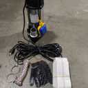 1HP Sewage Grinder Pump Submersible Effluent Pump, Sump Pump 110V 6400GPH with Automatic Float Switch,Stainless steel body and reamer.2'' NPT Discharge for Basement, Sump Basin.