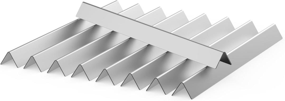 SafBbcue 67669 18-1/8" Flavorizer Bars for Weber Summit 400 Series E/S-420/450/440/460/470 Gas Grills,9PCS 16GA Stainless Steel Flavor Bars Replacement Parts,Flame Tamers