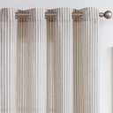 jinchan Linen Curtains for Living Room Grey Striped Curtains for Bedroom Ticking Stripe Pattern Drapes Light Filtering Pinstripe Window Treatment 2 Panels 84 inches Long