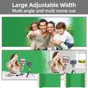 7.87ft x 13.12ft Green Screen Backdrop Kit with Stand, Adjustable Background with Heavy Duty Stand, Large Collapsible Backdrop for Studio Photography, Video Shooting, Live Streaming, Gaming