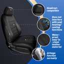 Custom Fit Full Coverage Seat Covers for Honda CRV 2023 2024 2025 2026 LX/EX/EX-L/Touring - Tailored Design, Premium Leather, All-Around Protection - Black