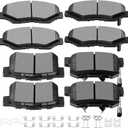 SCITOO Front Ceramic Rear Semi-Metal Disc Brake Pad Set Fit for 2005-2006 For Honda For CR-V [All Models], 2012-2016 For Honda For CR-V [FWD Models]