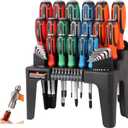 HORUSDY 44-Piece Magnetic Screwdriver Set with Go-Thru Steel Blades | High Torque, Plastic Racking