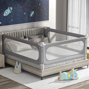 Bed Rails for Toddlers, Height Adjustable Baby Bed Rail Guard, Kids Safety Bed Rail with Child Lock - Universal Designed for Twin, Full, Queen, King Size (1 Side:59"(L) ×27"(H))