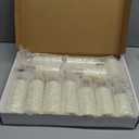 Homemory 12Pcs Flameless Candles with Star String Fairy Lights, Flickering Battery Operated Candles, LED Fake Candles with Remote and Timer, Christmas, Weddings, Home Decor, White (12pcs, D2.2"x H5"6"7")