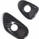 Door Lock Switch Button Frame Compatible with Chevy Corvette C6 2005-2013, Inner Door Push Button Trim, Door Release Switch Button Trim Cover Bezel Decoration Accessories, ABS (Carbon Fiber)