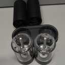 Electric Salt and Pepper Grinder Set, Rechargeable Automatic Salt Pepper Shakers Mills, Adjustable Coarseness Easy Filling with Base&Cover, for Kitchen Outdoors Gift (Upgrade 3.4 oz Black)