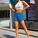 BMJL 2.5" Women Athletic Shorts High Waisted Short with Pocket(OceBlu,S (Blue, S)
