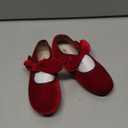 Kiderence Little Toddler Girls Dress Shoes Ballerina Ballet Flats Kids Mary Janes (Ck321 Red) size 10M