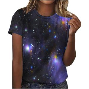 Women's Casual Loose Fit Pocket Shirts Printed Tops M