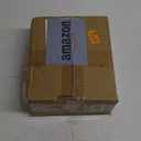 Dualshine 100 Pcs Bread Bags for Homemade Bread Sourdough Bags Paper Kraft with Window 14" x 8.3" x 3.5" with Tin Strip and 500 Pcs Seal Stickers for Cookies Coffee Beans and Bakery (Brown)