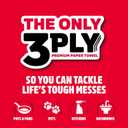 Brawny Tear-A-Square 3-Ply Paper Towels, 2 Double Rolls = 4 Regular Rolls, Strong, Absorbent, and Durable with 3 Sheet Sizes (Quarter, Half, Full)