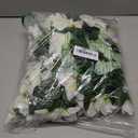 Faux Bougainvillea Artificial Flowers for Outdoors Fake Plants Outside Decoration, 2 PCS White Faux Flowers UV Resistant Look Real Silk Long Trailing Vines for Front Door Porch Planter Patio Garden