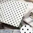 Seorsok Compatible with MacBook Air 13 Inch Case 2022 2021 2020 2019 2018 Release A1932 A2179 M1 A2337 Touch ID,Elegant Leather Plastic Hard Shell Case & Keyboard Cover,Black Polka Dots Design,White
