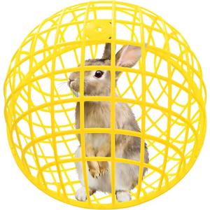 15" Ball-Shaped Movable Chicken Coop,Pigeon Rabbit Duck Safe Walking Net,Preventing Trampled by Horse,Predation by Eagles, Wolves,Dog Bites. Pet Removable Prevent Harassment Safety Hutch (Yellow)