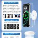 Magnetic Wireless Charger Fast Charge Strong Magnet Charging Pad for iPhone 17/16/15/14/13/12 - Series&AirPods Pro 4-2, Daul Ports, Case-Friendly, Ultra-Slim & Portable for Travel Nightstand Desk