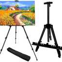 RRFTOK Easel Stand for Sign and Painting: Art Portable Adjustable Metal Tripod Easels for Display Height from 17 to 66 Inch -Canvas Stand for Table-Top/Floor Paint for Artists Adult Holder or Teen