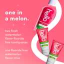 Hello Fresh Watermelon Fluoride Free Kids Toothpastes and Fluoride Free Kids Mouthwash Bundle Pack, Freshens Breath and Tastes Awesome, SLS Free Formulas, No Spicy Mint, Natural Watermelon Flavor