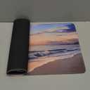 Dynippy Thin Extended Gaming Mouse Pad with Stitched Edges Large Mousepad Long XXL Keyboard and Mouse pad Desk Mat for Gaming Office & Home - Galaxy Space (Beach)