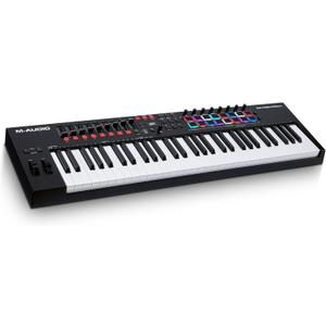 M-AUDIO Oxygen Pro 61 Key USB MIDI Keyboard Controller With Beat Pads, MIDI-assignable Knobs, Buttons and Faders, and Native Instruments Sound Package (NKS Integration)