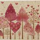 Artoid Mode Love Red Heart Tree Valentines Doormat,Home Decor Low-Profile Door Mat Switch Rug Floor Mat for Indoor Outdoor 17x29 Inch