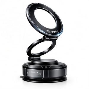 GraviX Magnetic Car Phone Holder for MagSafe – Powerful Magnet, Strong Suction, Anti-Vibration Arm, 360° Adjustable Dashboard & Windshield Car Mount (Fits All Vehicles, All Phones & Cases)