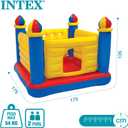 Intex Inflatable Colorful Jump-O-Lene Castle Bounce House, for 2 Kids Ages 3-6 - Large Blow-Up Indoor Outdoor Children's Bouncer Jumper Playhouse