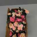 BLEUM CADE 5Pcs 41Ft Flower Garland Artificial Rose Vines for Bedroom, Cute Fake Hanging Flower Vines Floral Garland Decorations for Wedding Party Wall Room Decor Aesthetic (5 Pcs, Pink)