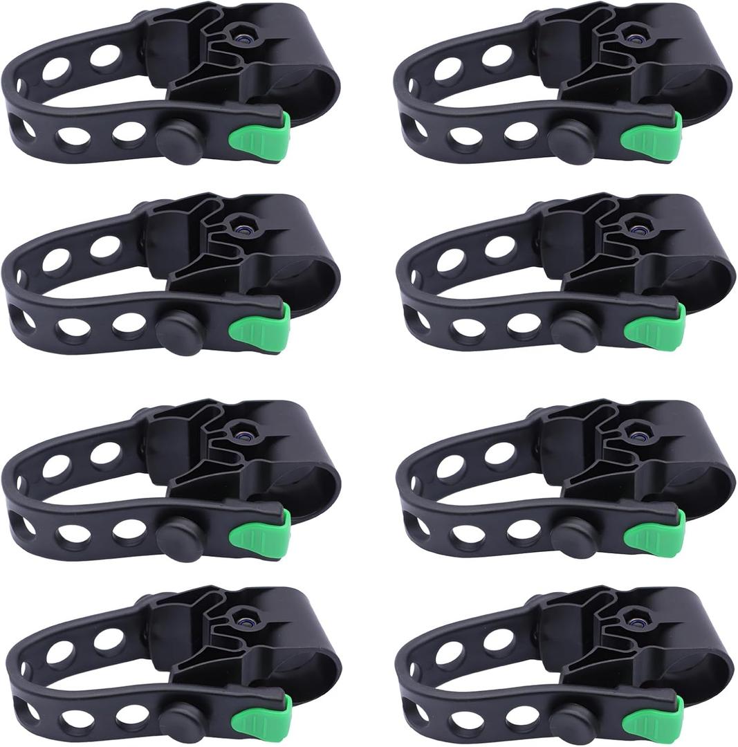 8Pcs Bike Rack Straps Replacement Parts Bicycle Hitch Strap Bike Rack Cradle Replacement Bike Tie Down Straps Replacement Rubber Straps Spare Hook fit 1 Inch Trailer Hitch (Green)