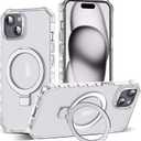 Wave Edge Case for iPhone 15 with Stand 6.1", White