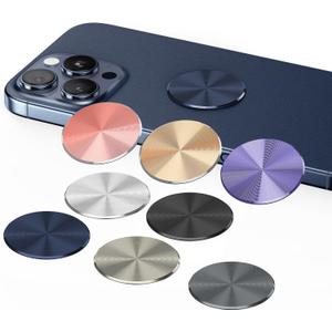 Magnetic Plate for Phone Mount 2 Pack Car Holder Metal Stickers Plate Adhesive (Compatible with Magnetic Mounts) Cd Pattern 1.26 Inch Round Universal, Navy Blue