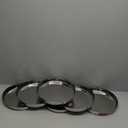 Hazel Stainless Steel Dinner Plates Set of 6 | Unbreakable, Mirror Finish Thali for Indian Dining | Premium Quality Steel Plates for Meals, Serving, Camping & Outdoor Use | Dishwasher Safe
