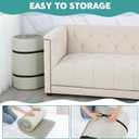 MABOZOO 3 Inch Thick Yoga Mat, Extra Thick Gymnastics Mat With Carrying Handles for Men Women, PU Leather Anti-Tear Fitness Foam Exercise Mat for Yoga, Pilates, Stretching (Gray)