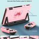 Dockable Case for Nintendo Switch 2 - Cute Kawaii Cartoon Design Soft TPU Grip Cover for Joy-Con PK MSNZS PC for Switch 2 Protective Case 2025 for Girls Boys Teens