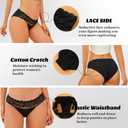 SELECT YOU Cotton Bikini Underwear for Women Cute Cheeky Bikini Panties Sexy Lace Soft Breathable Briefs 6 Pack S-XL (US, Alpha, Large, Regular, Regular, B-Color) (L)