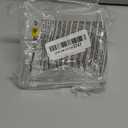 Happyyami Transparent Acrylic Business Card Stand with Thickened Non-slip Base Desktop Card Holder for Office Display and Large Capacity Storage Clear Organizer for Neat Workspace