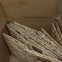 Storage Baskets 11x11inch Cube Baskets 4 pcs Baskets,Foldable Handwoven Water Hyacinth Laundry Organizer,Cube Storage Baskets