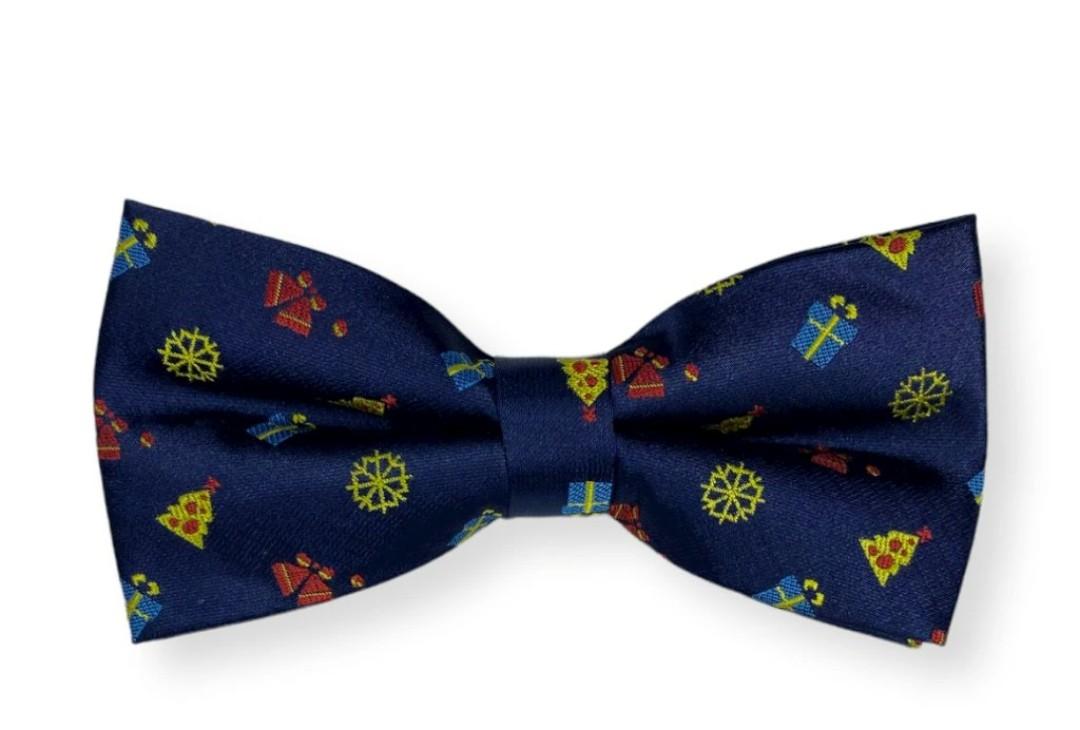 New Christmas Bow Ties Men's Novelty Pre-tied Red Blue Santa Claus Tree Bowtie For Man Children Festival Party Accessories