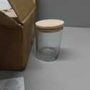 Thick Candle Jars for Making Candles 16 Pcs, 7 OZ Empty Jars with Wood Lids for Candle Making, Sample Container, Clear