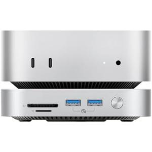 ORICO MiniMate 4TB External SSD for Mac mini M4 - Dual SSD (2TB 3200MB/s + 2TB 1000MB/s) with USB 3.0 Hub, SD/TF 4.0 Reader, Desktop Expansion Storage & Port Replicator M4Ultra(4TB)