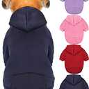 Syhood 4 Pieces XXS Dog Sweaters Dog Hoodie Clothes with Hat for Small Dogs Puppy Pet Winter Warm Hoodies Coat Sweater Shirt Chihuahua Clothes with Pocket